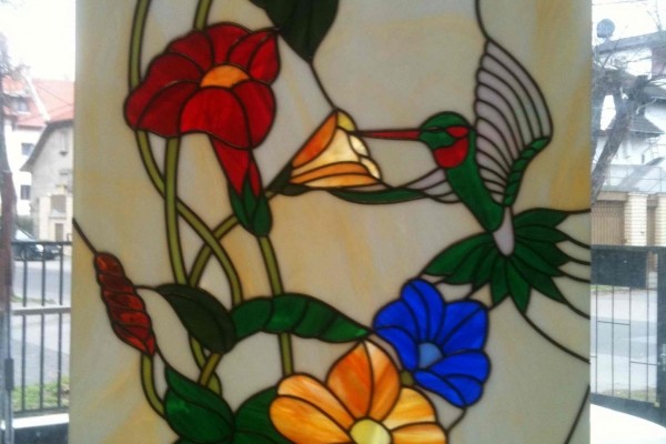 Tiffany üveg kolibris