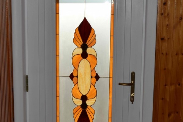 Tiffany üveg bejárati ajtó
