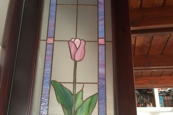Tiffany üveg tulipános